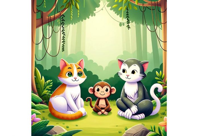 The Two Cats And A Monkey Story In Hindi