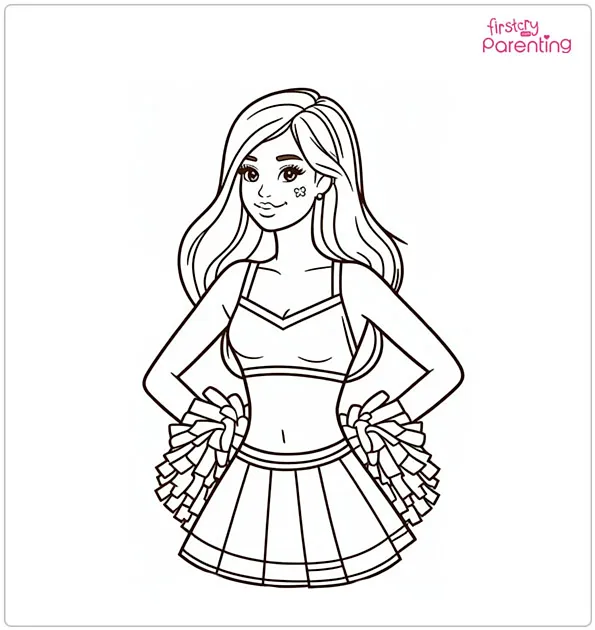 25 Cheerleading Coloring Pages - Free Printable, Sheets and Images for Kids