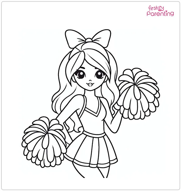 25 Cheerleading Coloring Pages - Free Printable, Sheets and Images for Kids