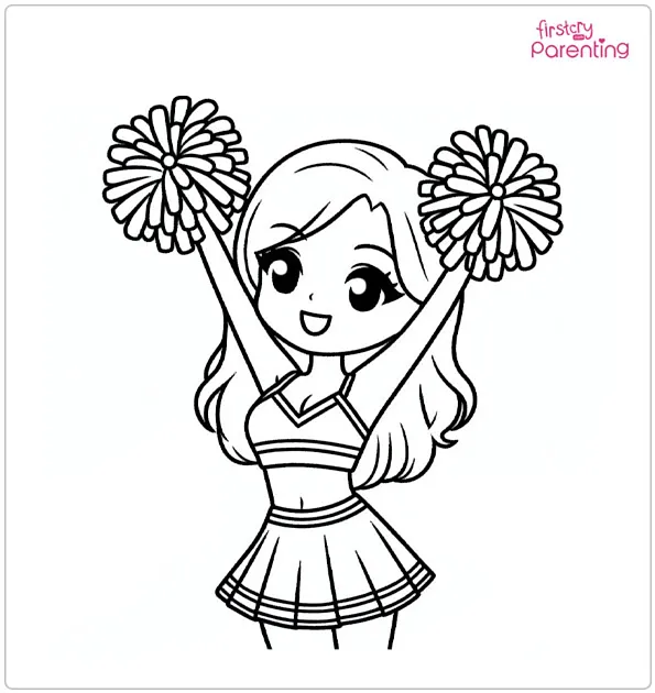 25 Cheerleading Coloring Pages - Free Printable, Sheets and Images for Kids