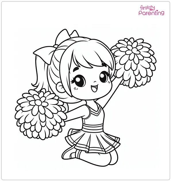 Cheerleading Coloring Pages Jace Printable Cheerleading Coloring Pages Jace Printable