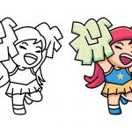 Cheerleading Coloring Pages - Free Printable Pages For Kids