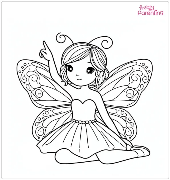 25 Fairy Coloring Pages - Free Printable, Sheets and Images for Kids