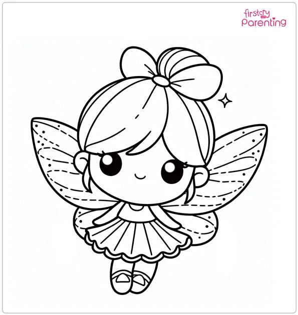 Cute Fairy Coloring Page