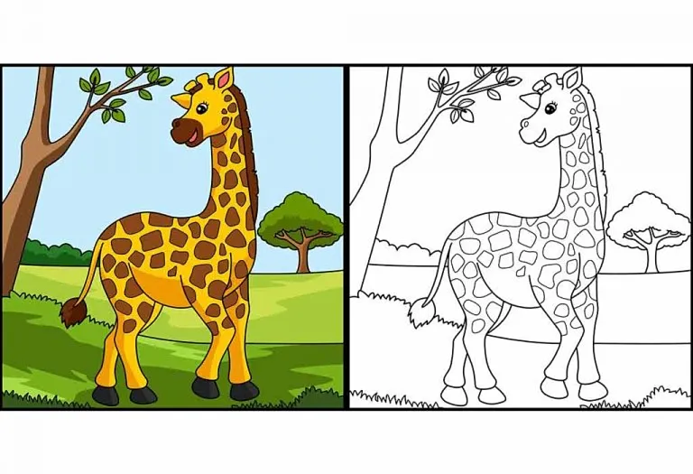 Giraffe Coloring Pages - Free Printable Pages For Kids