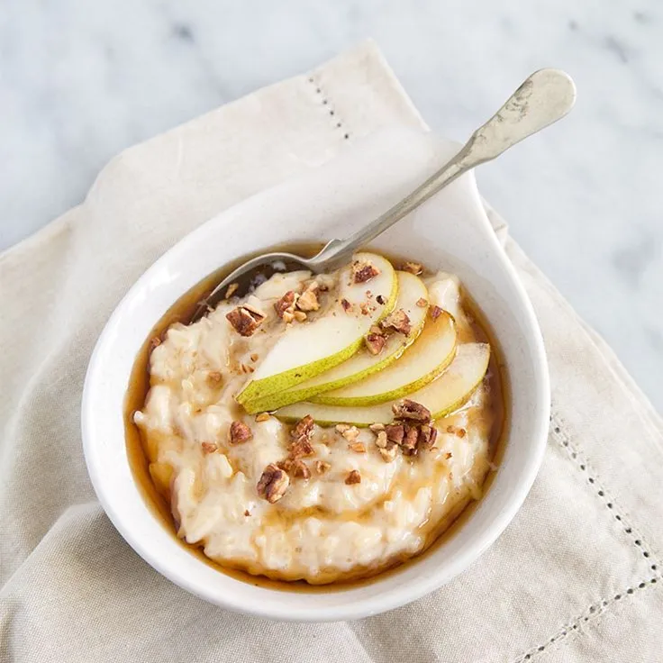 Lentil, Pear, and Rice Pudding
