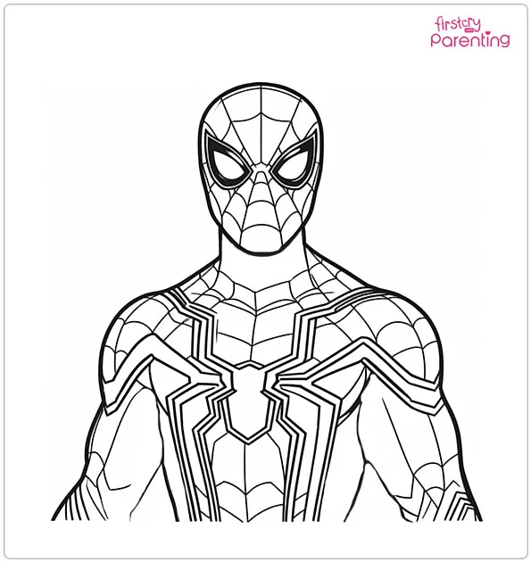 spiderman coloring page to print