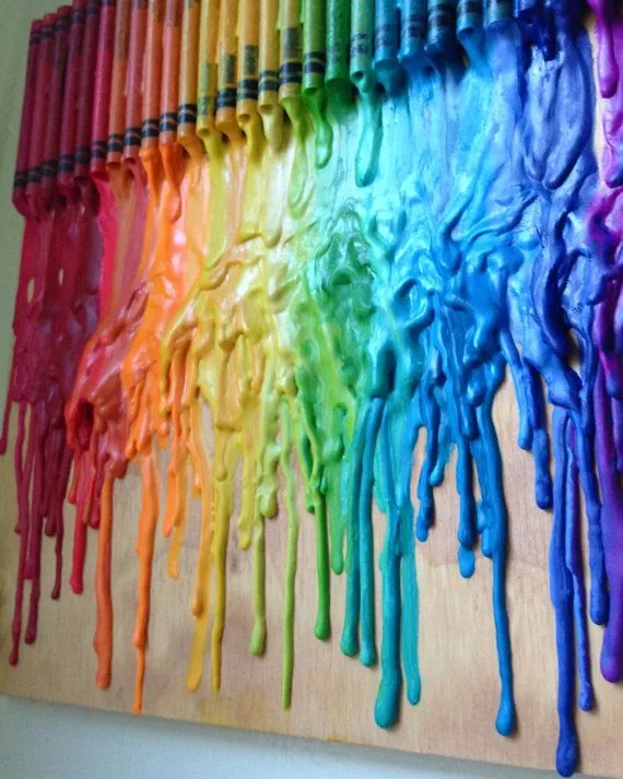 Using Crayons to Create a Painting