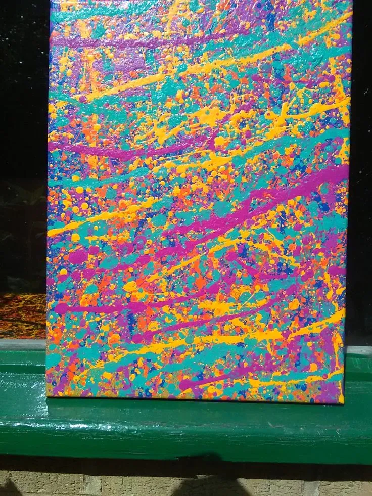 Throw and Spray Colour to Make Modern Paintings