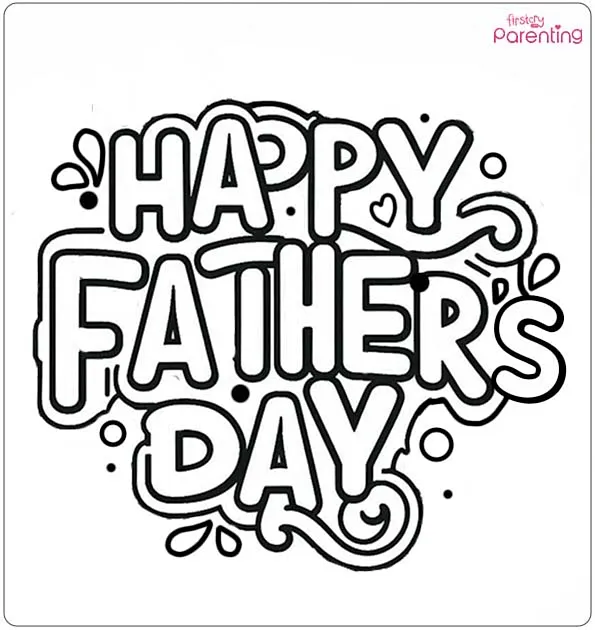 Happy Fathers Day Coloring Page
