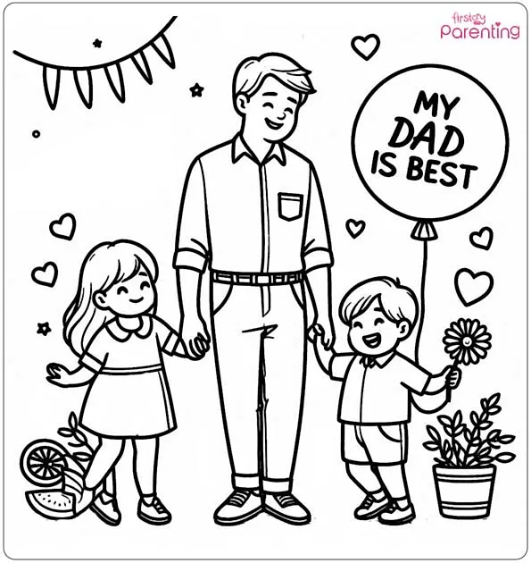 Top 20 Free Printable Father's Day Coloring Pages for Kids