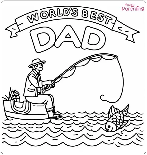 Top 20 Free Printable Father's Day Coloring Pages for Kids