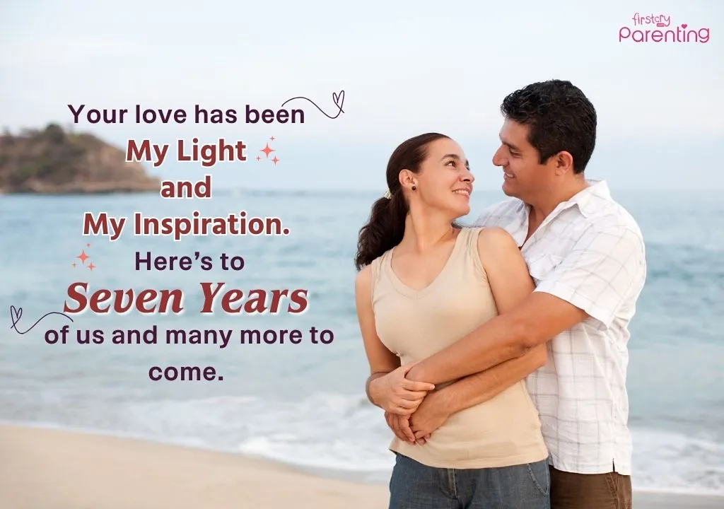 7th Year Wedding Anniversary Wishes for Wife
