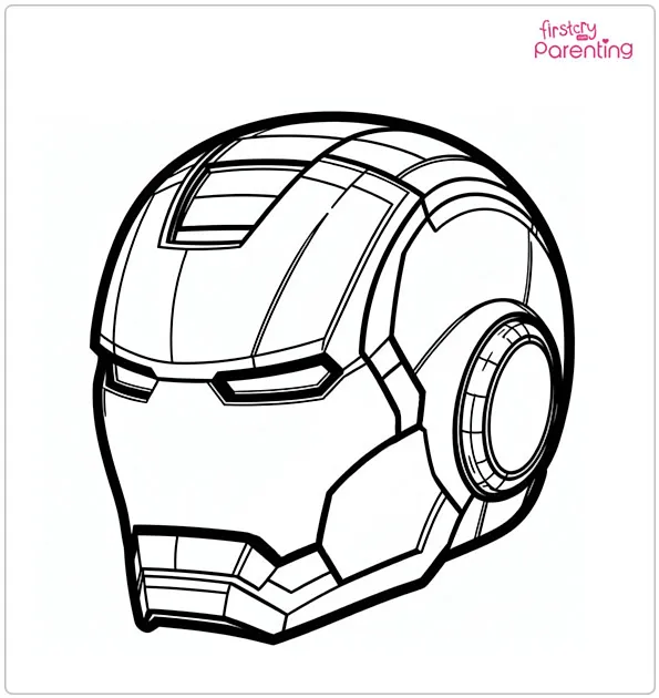 Iron Man Helmet Coloring Page