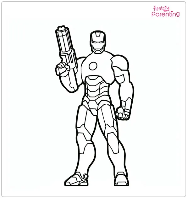 Iron Man War Machine Coloring Page