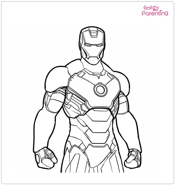 Mark 2 of Iron Man Coloring Page