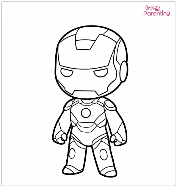 Small Iron Man Coloring Page