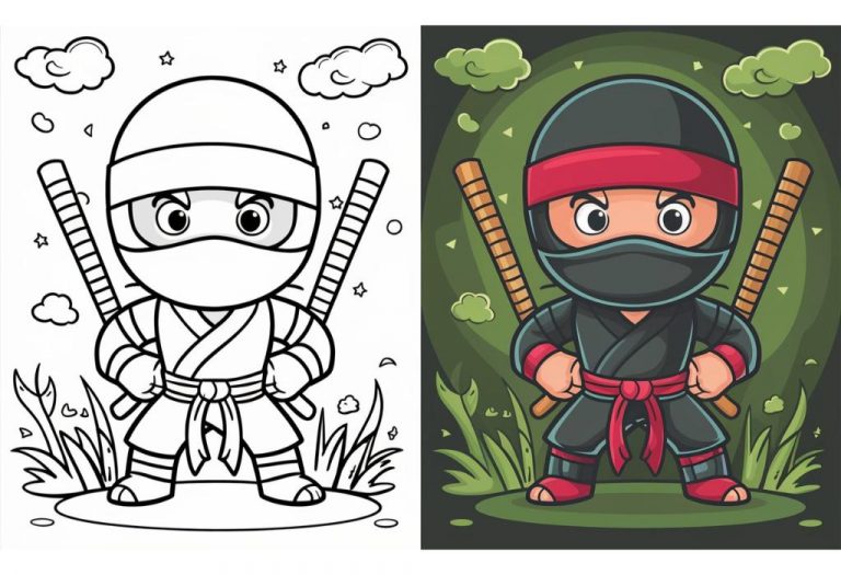Ninja Coloring Pages - Free Printable Pages For Kids
