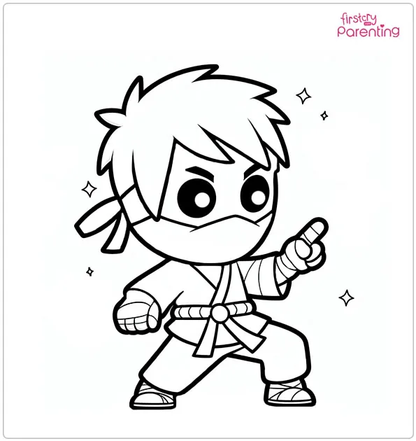 Ninja Throwing Stars Coloring Page