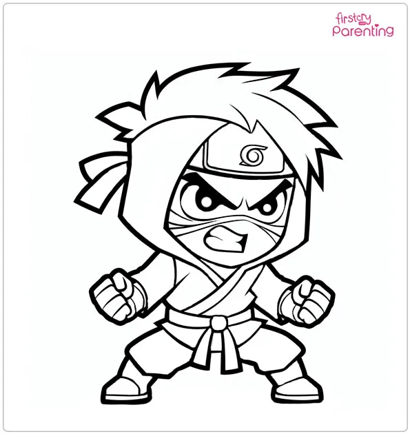 Furious Ninja Coloring Page