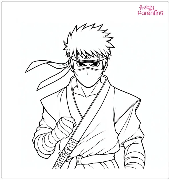 Ryu Hayabusa Ninja Coloring Page
