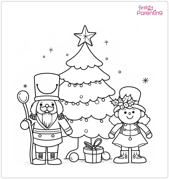 Christmas Nutcracker Coloring Page