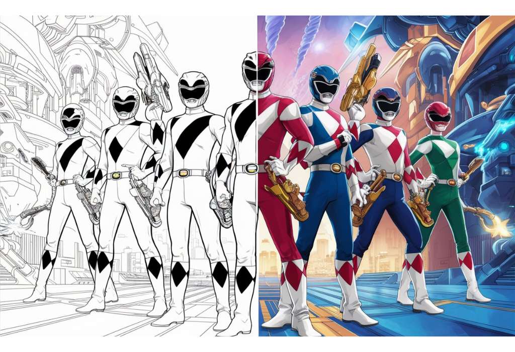 power rangers coloring page