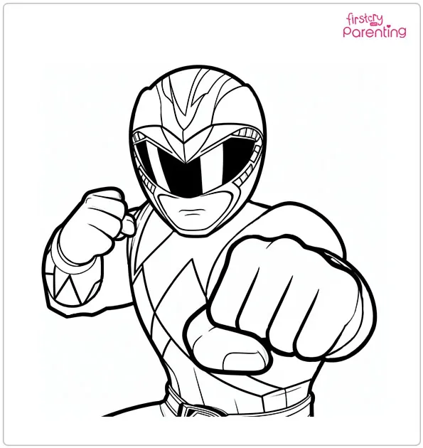 Power Rangers Ready to Fight Coloring Page