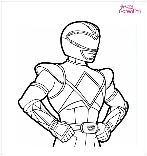 Yellow Power Rangers Coloring Page