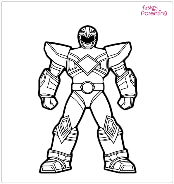 The Mega Bloks Power Rangers Coloring Page