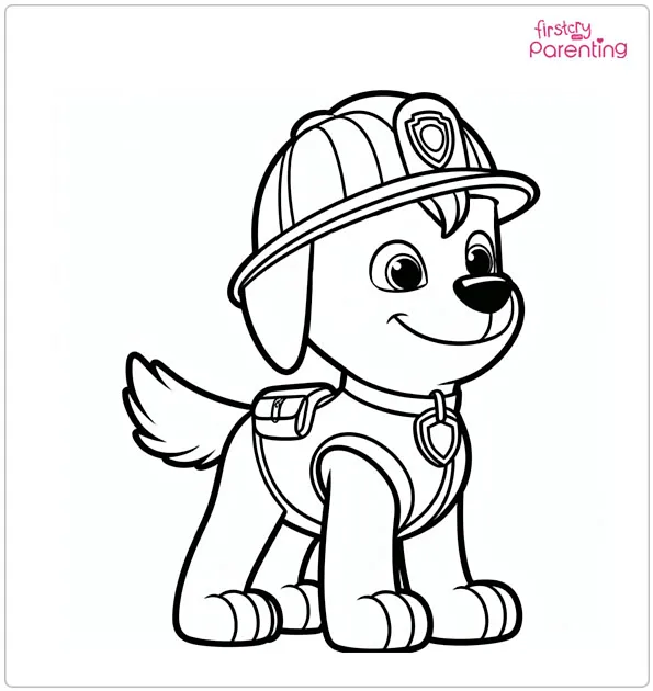 Rocky Paw Patrol Coloring Page