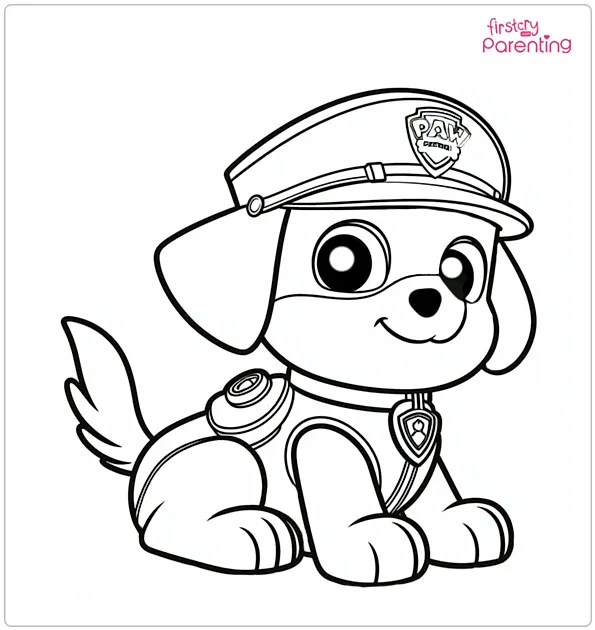 Paw Patrol Mighty Pup Coloring Page