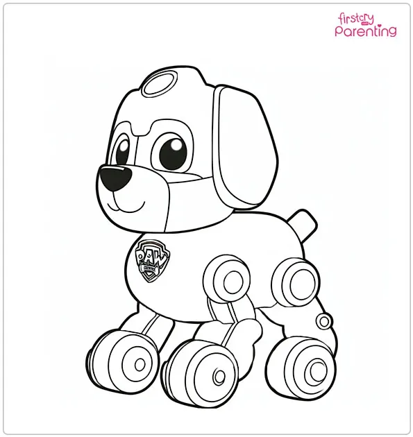 Paw Petrol Robo Dog Coloring Page