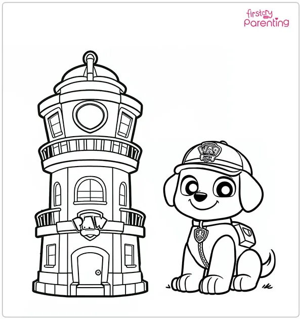Paw Patrol Tower Coloring Page