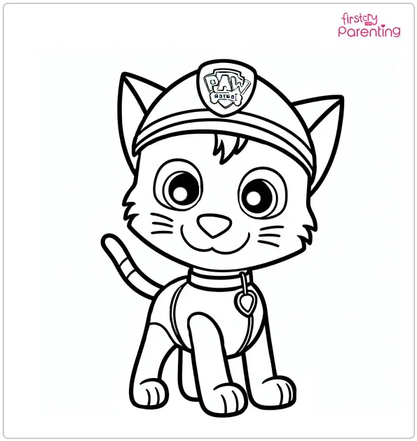 Wild Cat Paw Patrol Coloring Page