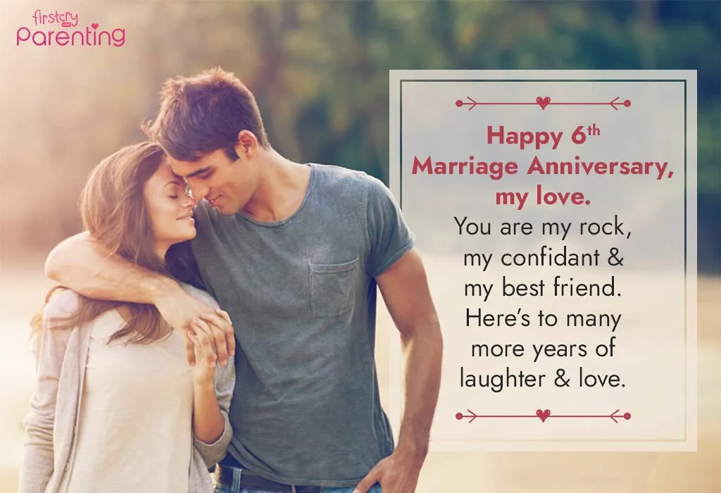 6th Anniversary Wishes for Husband