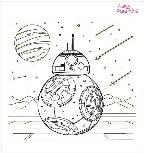 BB-8 Star Wars Coloring Page BB-8 Star Wars Coloring Page