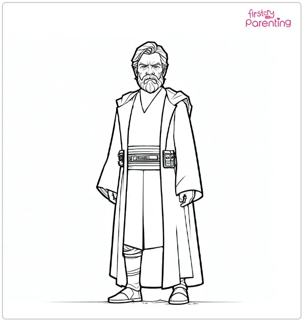 Obi-Wan Kenobi Star Wars Coloring Page Obi-Wan Kenobi Star Wars Coloring Page