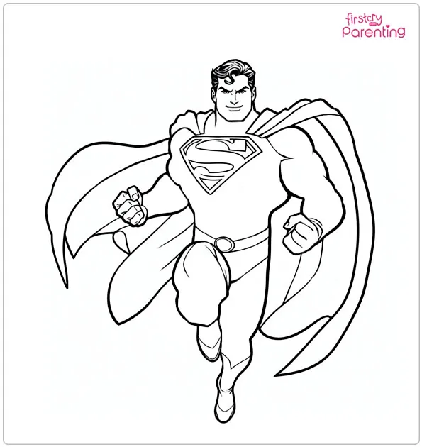 Changing to Superman Coloring Page