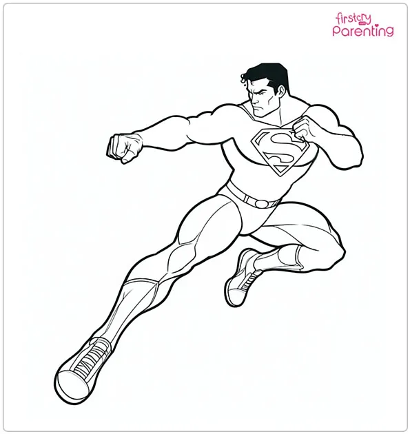 Fighting Superman Coloring Page