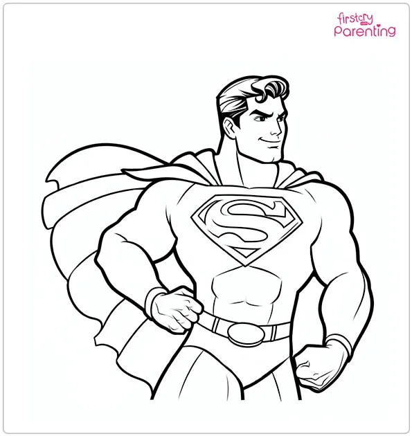 Dashing Superman Coloring Page