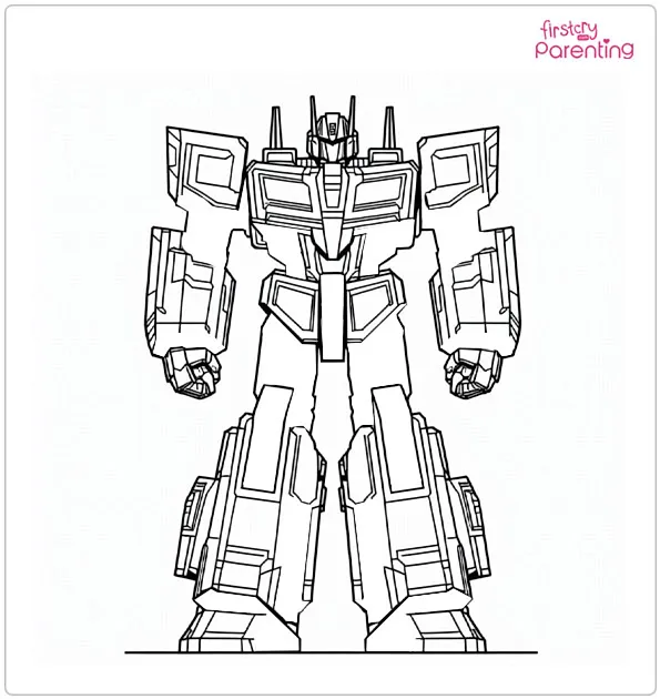 transformers optimus prime coloring page