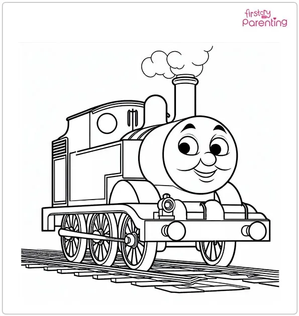 Easy Thomas the Train Coloring Page
