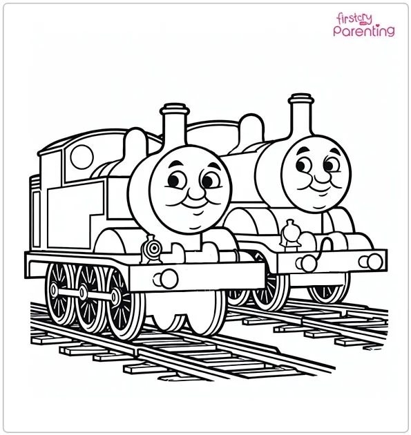 25 Thomas the Train Coloring Pages - Thomas And Percy Coloring Page.webp