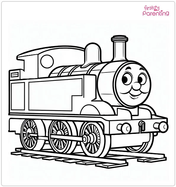 Henry the Green Engine Coloring Page