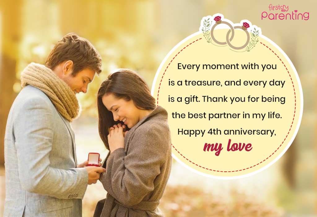 4th Anniversary Wishes and Messages for Hubby