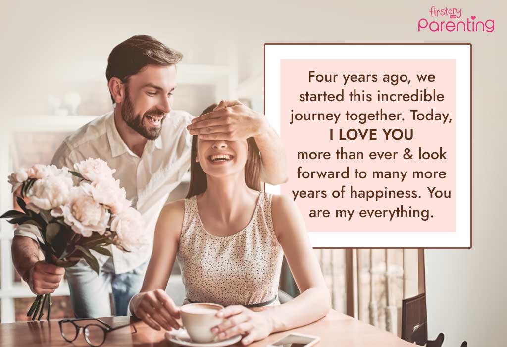 4th Marriage Anniversary Wishes and Messages for Wife