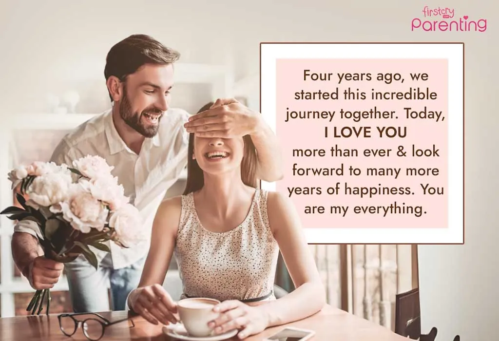 4th Marriage Anniversary Wishes and Messages for Wife