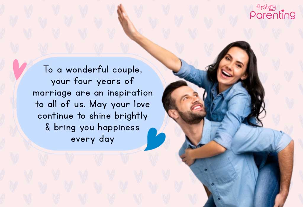 Fourth Wedding Anniversary Wishes & Messages for Your Loved Ones