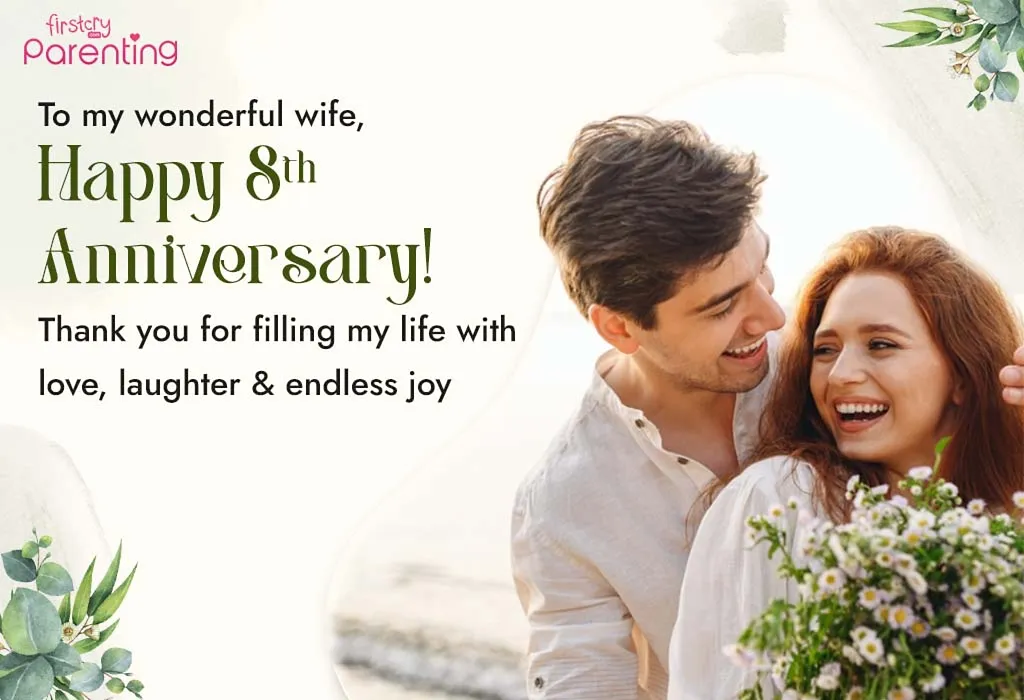 8th Marriage Anniversary Wishes & Messages for Wife